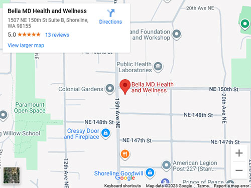 Get Directions to Bella MD Health and Wellness in Shoreline, WA